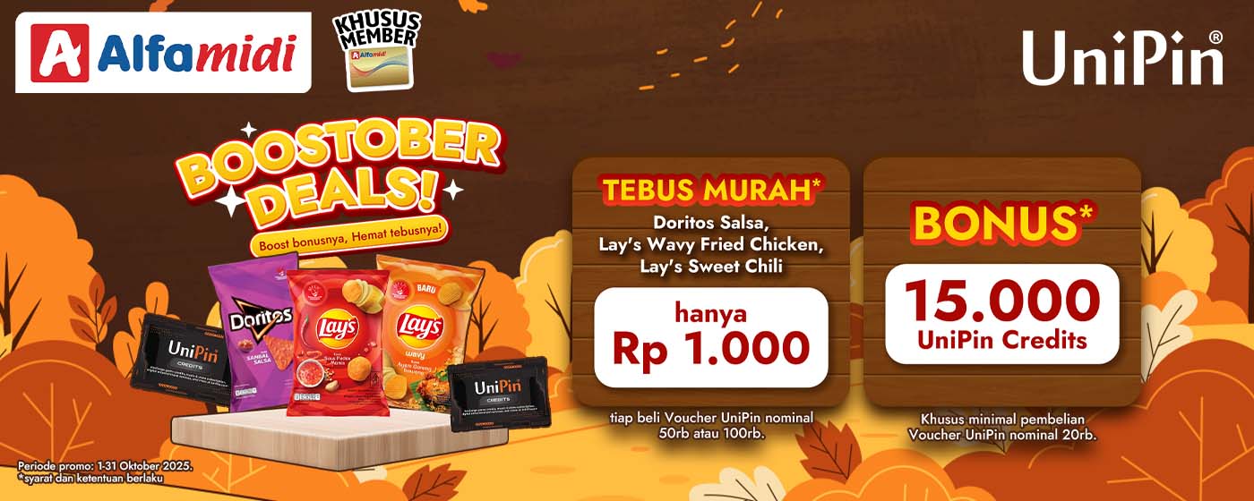 SweeTember! Tebus Doritos atau Lay’s Cuma Rp 1.000 + Bonus 15.000 UniPin Credits!